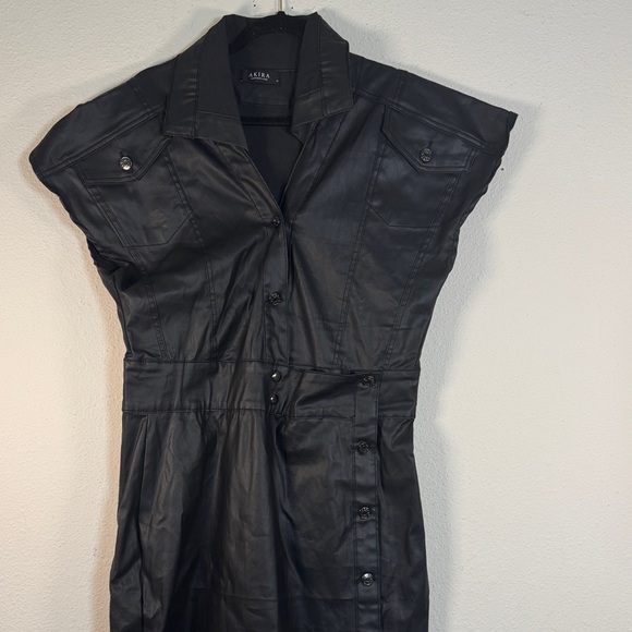 AKIRA Elegant Black Chelsea button side maxi dress size 1X - Picture 6 of 10